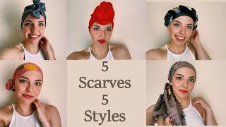 How to Tie a Headscarf  Lots of Different Styles  My Cancer Journey [upl. by Venditti770]