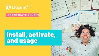 Learn how to install activate and usage of the Dozent LMS certificate Plugin [upl. by Melony]