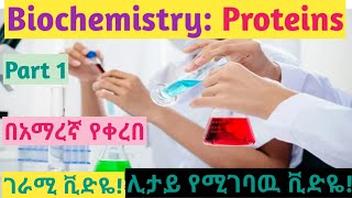 Biochemistry Proteins part 1 interestingly explained video using Amharic speech [upl. by Klehm186]