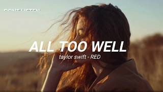 all too well  taylor swift TRADUÇÃOLEGENDADO [upl. by Sackville57]