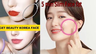 5 Min Korea Face Exercise  Best Exercise for Girls to Slim Face Fat  Home Fitness Challenge [upl. by Anabel]