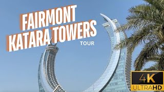 Amazing Fairmont Doha Hotel Tour in Lusail Marina 4k [upl. by Ck985]