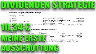 Dividendenstrategie  Meine erste AusschüttungDividende Quartal 1 2019 Aktien ETF Portfolio [upl. by Atterahs310]