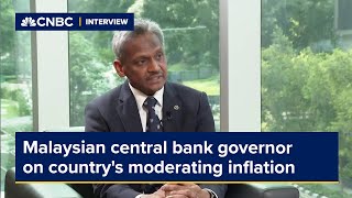 Malaysian central bank governor discusses countrys moderating inflation [upl. by Bradlee]