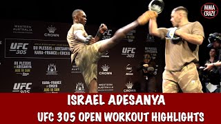 UFC 305 Israel Adesanya Open Workout Highlights [upl. by Reseta]