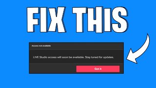 How To Fix Access Not Available In TikTok Live Studio Access will soon be available [upl. by Emorej258]