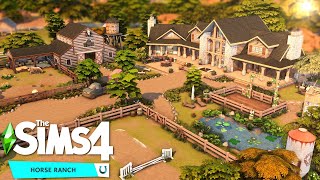 BIG FAMILY RANCH amp FARM  Horse ranch pack  The Sims 4 Speed Build  NO CC [upl. by Origra]