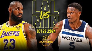 Los Angeles Lakers vs Minnesota Timberwolves Full Game Highlights  October 22 2024  FreeDawkins [upl. by Gilboa]