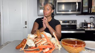 SEAFOOD BOIL MUKBANG  Working For the DEVIL [upl. by Ruder481]