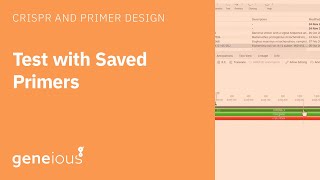 Test with Saved Primers in Geneious Prime [upl. by Edvard]