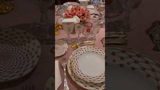 Robert Haviland amp C Parlon dinnerware Baccarat crystal glasses and Christofle cutlery baccarat [upl. by Htur]