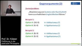 Praktische Philosophie 11b Teleologie  Probleme des Utilitarismus Bentham [upl. by Urbanna]