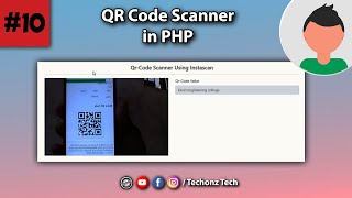 QR Code Scanner in PHP  Create by your own with ease  TechonzTech [upl. by Carney]