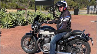 Triumph Bonneville Speedmaster first run around Perth hills with Can Am Spyder [upl. by Jeritah]