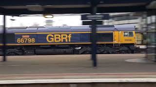 GBRf 66798 passing through Ashford International twice 30112023 [upl. by Immat]