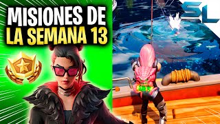 Como COMPLETAR TODAS las MISIONES DE LA SEMANA 13 CAPITULO 5 TEMPORADA 1 FORTNITE [upl. by Nylssej]