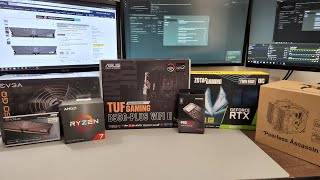 New PC Build AMD R7 5800X CPU 32GB RAM 2TB Gen 4 NVME SSD RTX 3060Ti ASUS B550PLUS WiFi II [upl. by Dammahum]