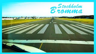 STOCKHOLM BROMMA ESSB  TAXI AND TAKEOFF  A319 Cockpit View [upl. by Dukey592]