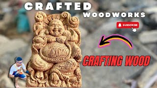 Wood Craft Art  crafting wood  crafted works Crafted Woodworks ideas  Crafted Woodworks statue [upl. by Ednihek168]