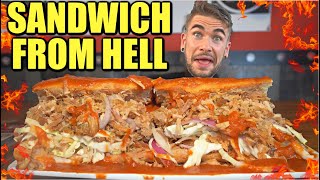 ONLY 10 MINUTES WORLDS SPICIEST MEXICAN SANDWICH CHALLENGE 2 Million Scoville [upl. by Woolley]