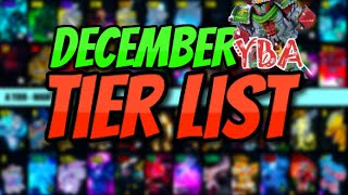 YBA NEW OFFICIAL YBA DECEMBER SKIN TRADING TIER LIST DECEMBER 25 2023 CHRISTMAS [upl. by Veradis]