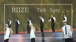 231202 RIIZE 라이즈 『 Talk Saxy 4K 』MMA 2023 riize 라이즈 ライズ [upl. by Yelrebma]