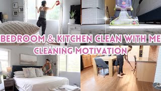 BEDROOM amp KITCHEN  CLEAN WITH ME  CLEANING MOTIVATION [upl. by Acihsay676]