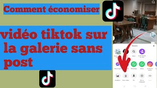 Comment enregistrer la vidéo TikTok sur la galerie sans publier la galerie de sauvegarde vidéo TikT [upl. by Rufina]