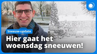 Sneeuwupdate deze gebieden krijgen woensdag sneeuw [upl. by Jews766]