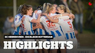 GESTREDEN en GEWONNEN  Highlights sc Heerenveen  Excelsior Rotterdam  Azerion Vrouwen Eredivisie [upl. by Asikal]