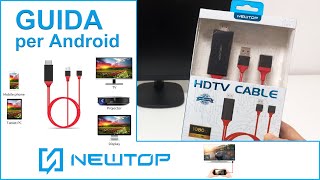 Guida per Android Come collegare cellulare alla TV HDMI HDTV HM05 NEWTOP per Samsung Huawei Xiaomi [upl. by Antonietta191]