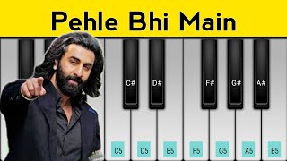 Pehle Bhi Main Piano Tutorial  Animal  Ranbir Kapoor [upl. by Pol]