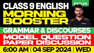 Class 9 English  Model Question Paper Discussion  Grammar amp Discourses  Xylem Class 9 [upl. by Widera]