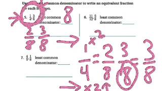 54 least common denominator equivalent fractions [upl. by Gomer361]