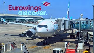 EUROWINGS DISCOVER A330200 BUSINESS  Barcelona  Frankfurt [upl. by Rockel673]