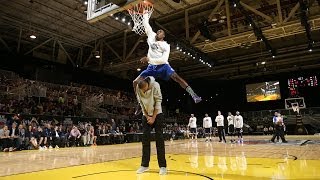 Thanasis Antetokounmpo dunks over brother Giannis [upl. by Adeehsar]