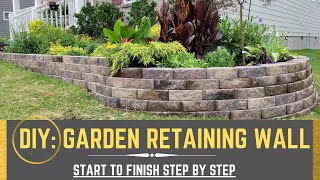 DIY Garden Retaining Wall  Landscape Edging  Edging Garden Bed  DIY Garden Edging [upl. by Galliett17]