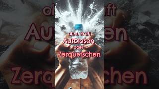 Warum zieht sich die Flasche zusammen  Experimente für Zuhause chemie experiment lehrer schule [upl. by Palladin]