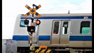 【踏切】JR常磐線 踏切高速通過集 Railroad crossing in Japan [upl. by Darb874]