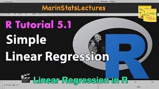 Simple Linear Regression in R  R Tutorial 51  MarinStatsLectures [upl. by Joceline]