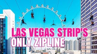 Top Las Vegas Strip Zipline  Fly LINQ  The LINQ Promenade [upl. by Lunna757]