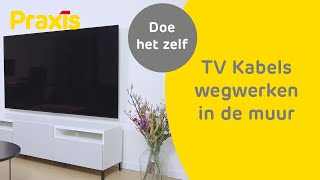 TV kabels wegwerken in de muur  Zo doe je dat  Praxis [upl. by Annerahs]