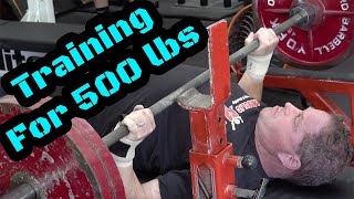 Training to Bench 500lbs at Age 60 HIT Gym Session [upl. by Schwerin]