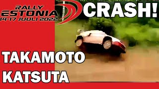 WRC Rally Estonia 2022  Katsuta Crash SHAKEDOWN [upl. by Nyrehtac260]