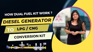 How Dual Fuel Kit work   Diesel Generator To LPG  CNG Conversion kit  PNG Gas Genset Conversion [upl. by Sophie]