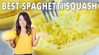 The BEST Way to Cook Spaghetti Squash  Long Strands amp Not Watery [upl. by Darton]