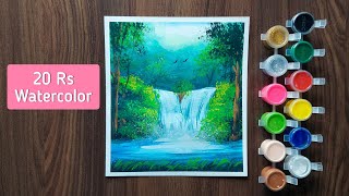 Drawing with 20 Rs watercolor  tutorial shorts [upl. by Biggs]