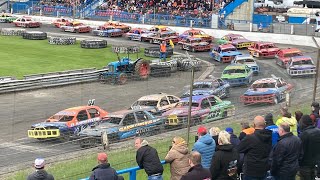 National saloon stockcar national championship  Cowdenbeath racewall 14523 [upl. by Eiramadnil]