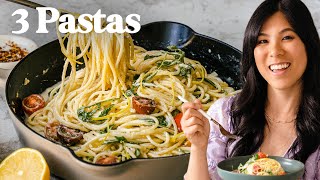 3 HEALTHY PASTA Recipes that Are Actually Delicious [upl. by Inobe560]