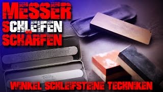 MESSER RICHTIG SCHLEIFEN SCHÄRFEN  Schleifstein Einsteiger Outdoor Survival Bushcraft EDC Test [upl. by Littman993]